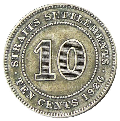 10 центов 1926 года Стрейтс Сетлментс