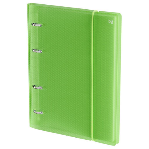 Тетрадь 120л. на кольцах "Neon. Салатовая", сменный блок (ТТ5к120_пл 63247, "BG") пластиковая обложка на резинке