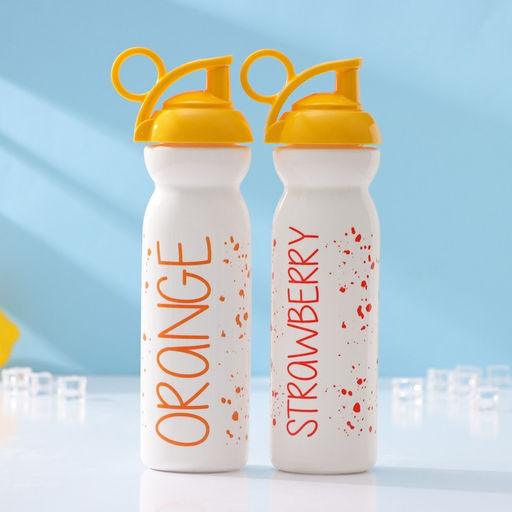 Бутылка для воды пластиковая «Фрукты», 680 мл, 9×7.1×26.7 см, МИКС