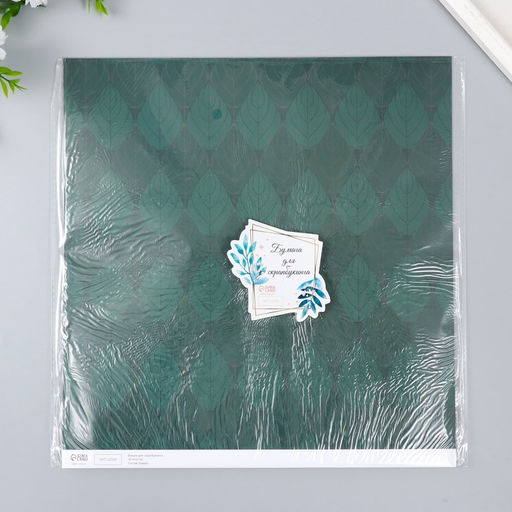 Цена за 5 шт. Бумага для скрапбукинга двусторонняя «Монстрики и листья», плотность 180 г, 30.5×32 см