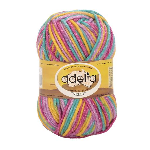 Пряжа ADELIA NELLY 70% шерсть, 30% акрил 5 шт. х 100 г 100 м  5 м