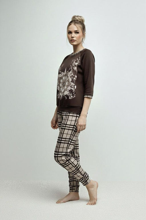 Женский домашний костюм с брюками и кофтой 22 В