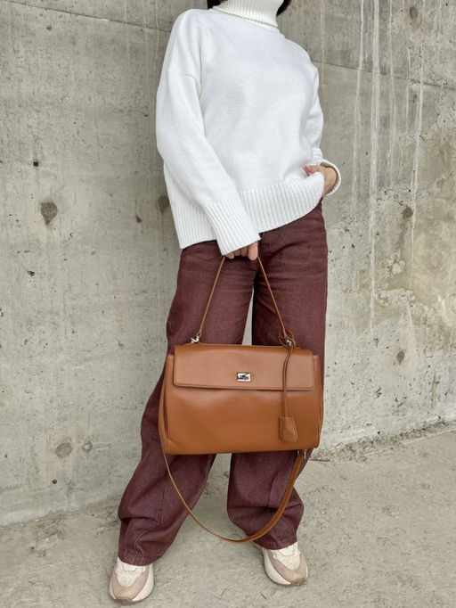 Женская кожаная сумка-портфель 8399-3 Рыжий - Sergio valentini фото 9