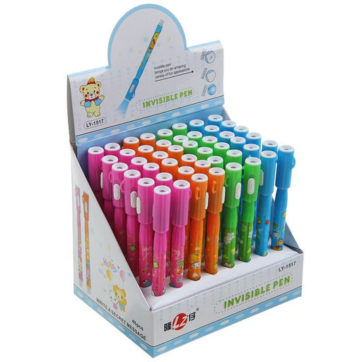 Цена за 48 шт. Маркер с невидимыми чернилами Calligrata «Шпион», надпись видно при подсвечивании фонариком, МИКС