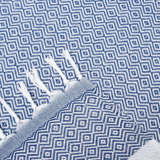 Плед с кисточками «Этель» East, 100×180 см, синий