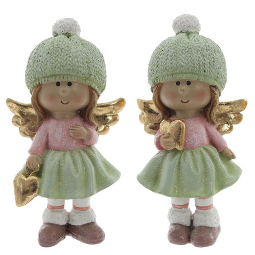 Фигурка декоративная "Ангел", L5,5 W4,5 H11 см, 2в.