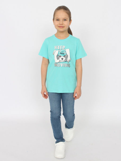 CRB wear/HSKG 63843-40 Футболка для девочки,бирюзовый/Ex.Cherubino  фото 3