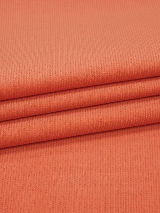 Микровельвет цв.Оранжево-коралловый, ш.1.5м, хлопок-100%, 190гр/м.кв - Купава фото 2