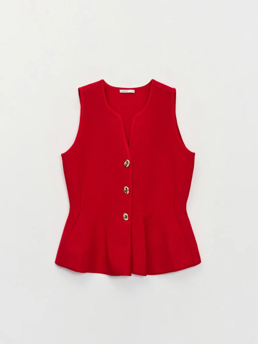 Приталенный жилет с баской ZR2605023308-70 / Zarina