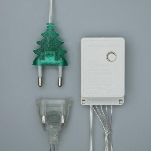 Гирлянда Занавес 2?1.5 м, IP20, прозрачная нить, 360 LED, свечение мульти, 8 режимов, 220 В - Luazon lighting фото 4