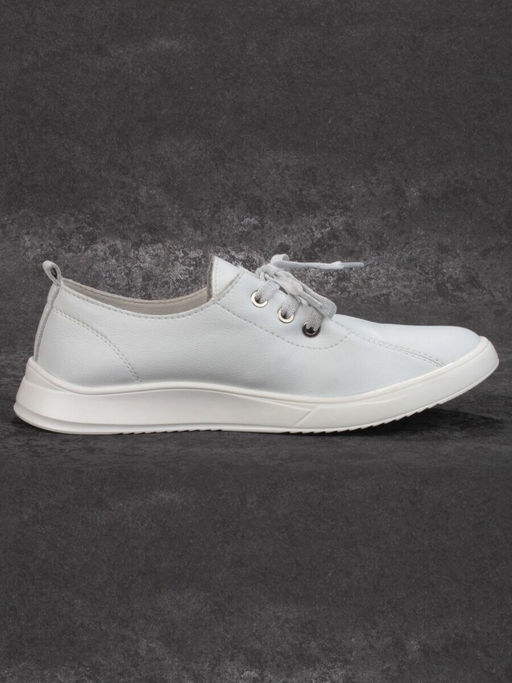 03-PDD90-2 WHITE Полуботинки женские (натуральная кожа)