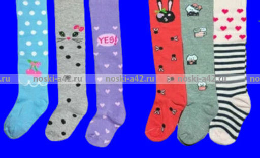 Цена за 12 шт. BFL колготки детские с рисунком на девочек ассорти