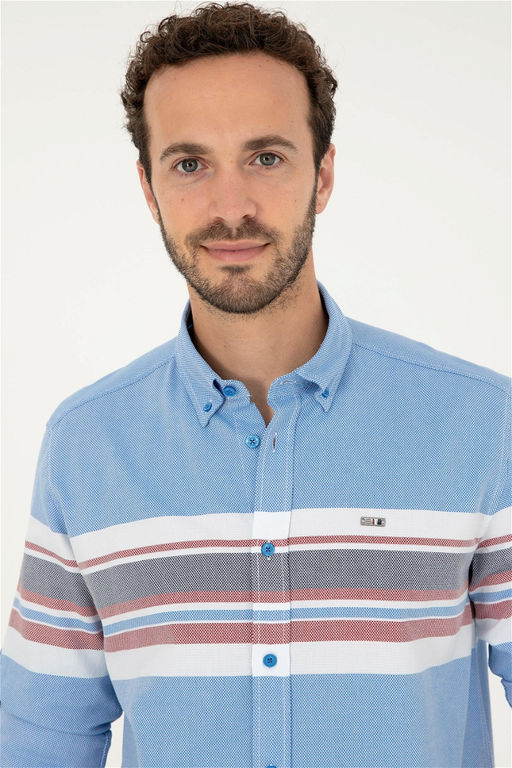 Мужская рубашка Saks с длинным рукавом Неожиданная скидка в корзине - U.s. polo assn фото 2