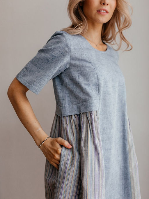 платье лен, хлопок - Волтри фото 2