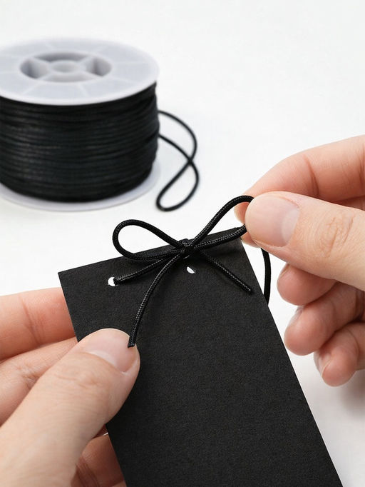 Шнур атласный на бобине 2 мм, 50 метров, белый