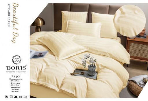 КПБ Boris Страйп-сатин в коробке BORSSB009 Евро