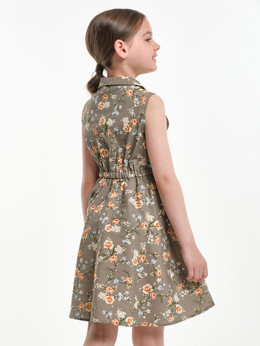 Платье UD 7686 хаки цветы - Mini maxi фото 6