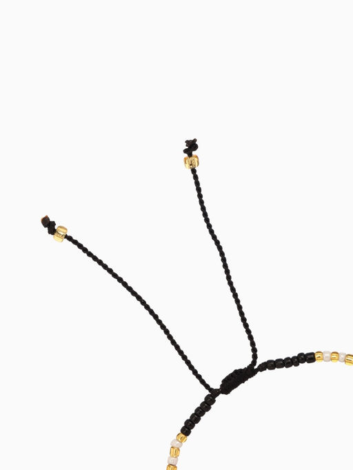 Браслет «Лила», длина 16 см, чёрный, золотистый