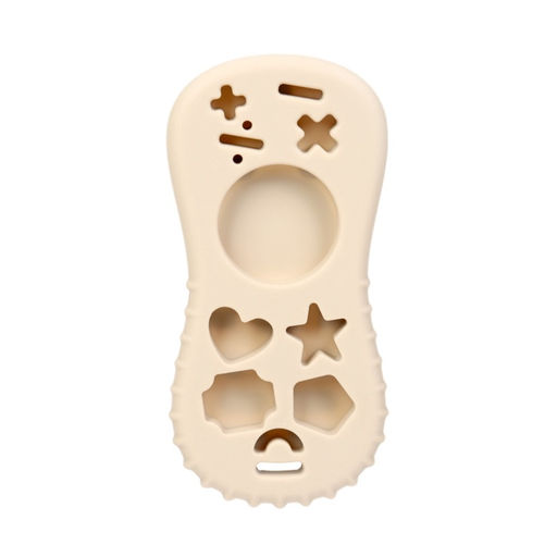 Прорезыватель Крошка Я «Пульт», 10 см, бежевый