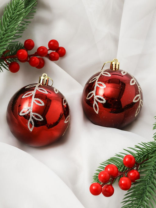 Ёлочные игрушки Зима в подарках, 60 шт., красный - Зимнее волшебство фото 5