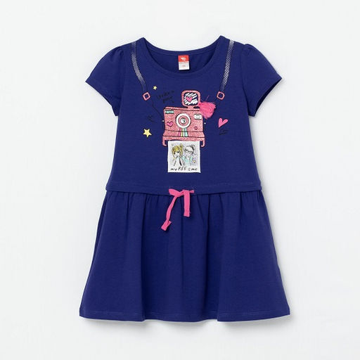 CRB wear/CSKG 62698-42-272 Платье для девочки, синий/Ex.Cherubino  фото 4
