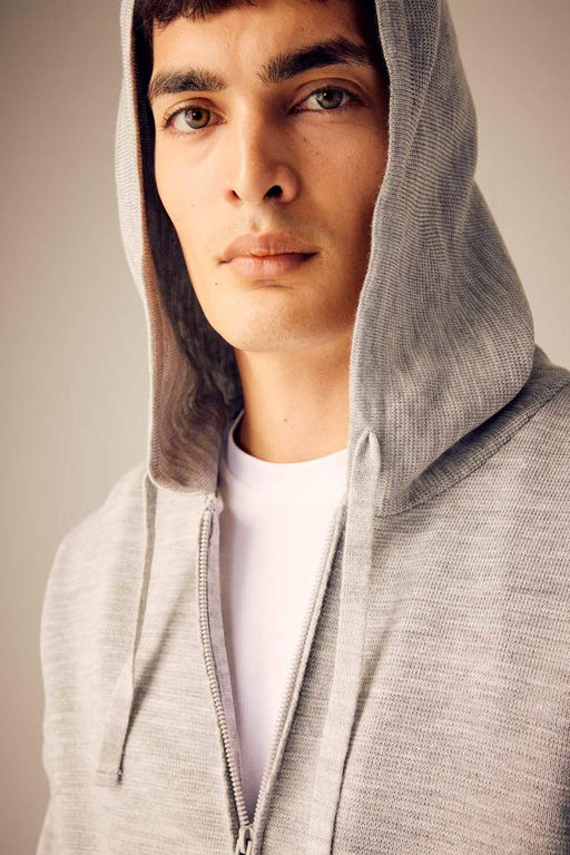 Толстовка на молнии с капюшоном стандартной посадки - Defacto фото 4