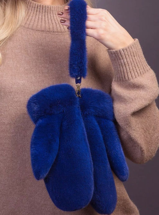 Рукавички норка индиго - Davidovfox фото 10