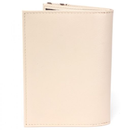 Обложка для авто+паспорт-Croco-ВП-105 натуральная кожа бежевый питон/беж матовый (501/242) 236422 фото 2