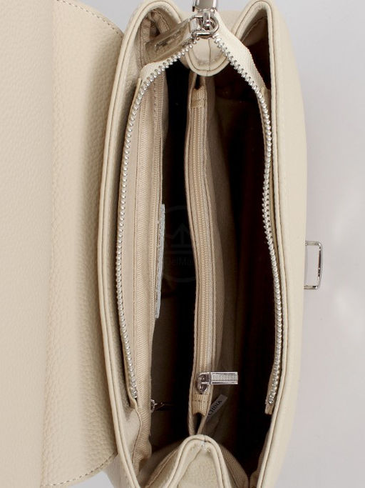 Сумка женская натуральная кожа GU 2066-6750, 1отд+карм/перег, плечевой ремень, молочный SALE 259964 - Adelia фото 3