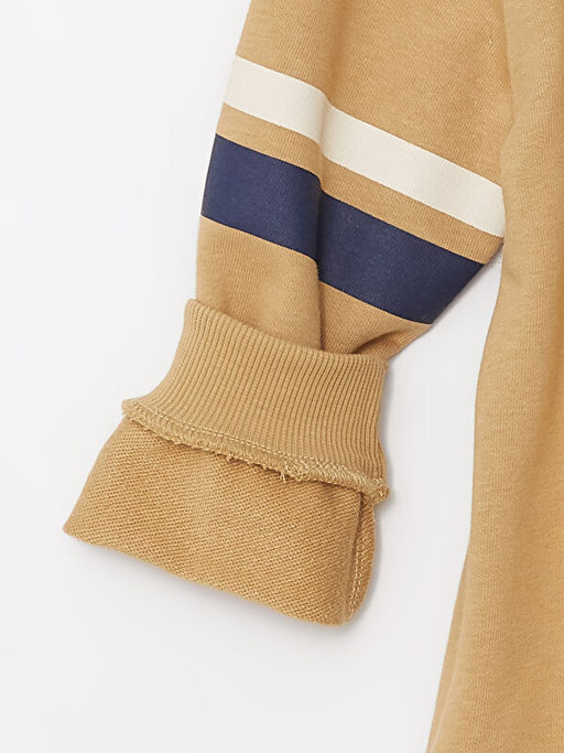 Kap??onlu Uzun Kol Bask?l? Erkek Bebek Fermuarl? Sweatshirt - Waikiki фото 2