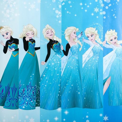 Цена за 10 шт. Бумага упаковочная 50х70 см, Холодное сердце