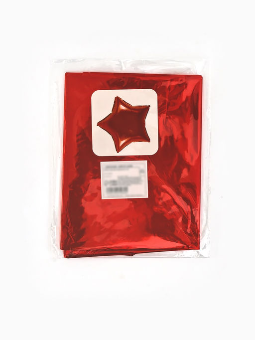 Цена за 2 шт. Воздушные шары фольгированные 18" "Звезда" цвет красный, набор 5 штук