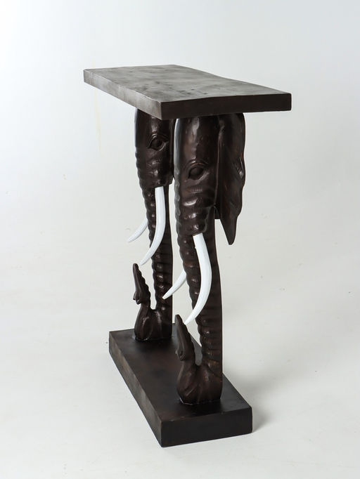 Стол «Слоны», 100×30×90 см, дерево албезия