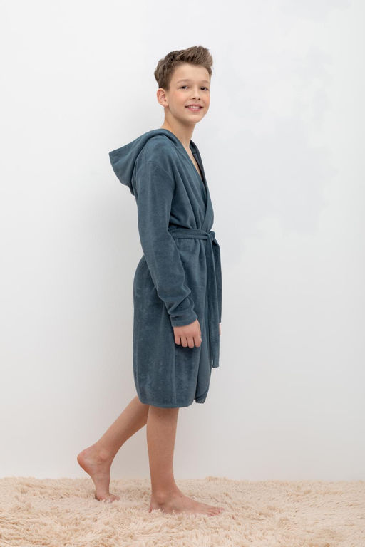 Crockid _ КБ 5782/винтажный синий халат дет