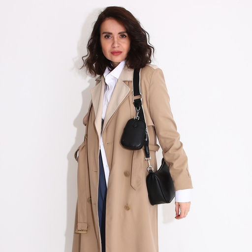 Сумка-багет на молнии, с кошельком, цвет чёрный - Simaland фото 10