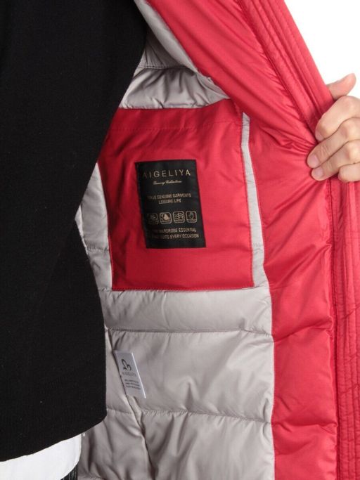 9903 RED Пальто зимнее женское AIGELIYA - Fashion фото 10