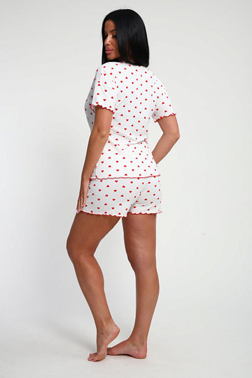 Пижама с шортами (01062, красный) - Плиона фото 24