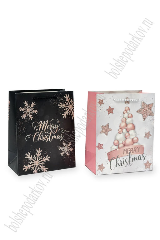 Пакет Новогодний 18*23*10 см (12 шт) SF-7568, микс №1 - Больше подарков фото 3
