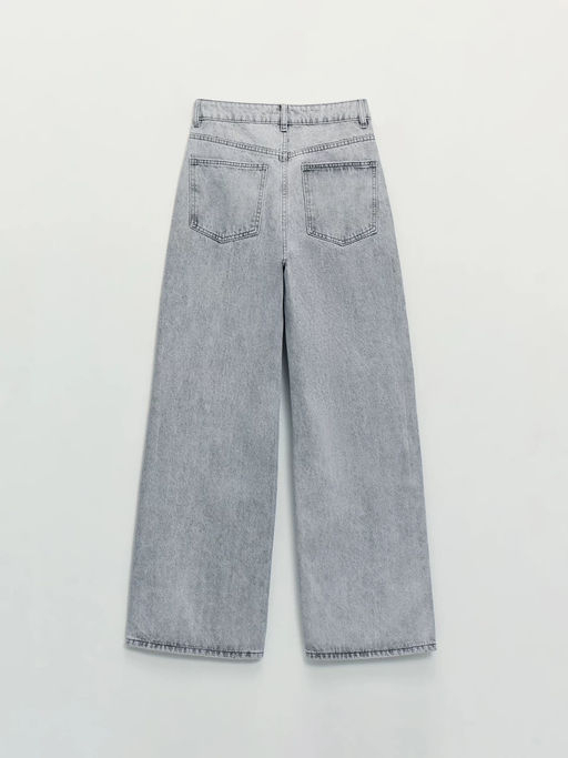 Джинсы широкие с высокой посадкой / Zarina