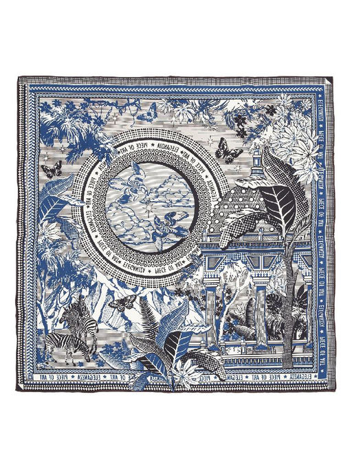 Платок жен. шелк 90х90 E04-8376-16 - Eleganzza фото 9