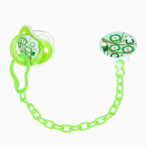 Пустышка ортодонтическая, с колпачком и держателем, от 0 мес.