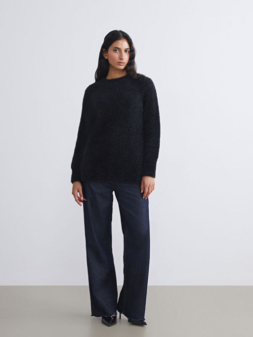 Bisiklet Yaka Kad?n Triko Tunik