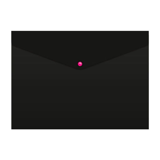 Цена за 4 шт. Папка-конверт на кнопке А4, 180 мкм, Calligrata, непрозрачная, чёрная, кнопки цветные, до 120 листов, МИКС  фото 2