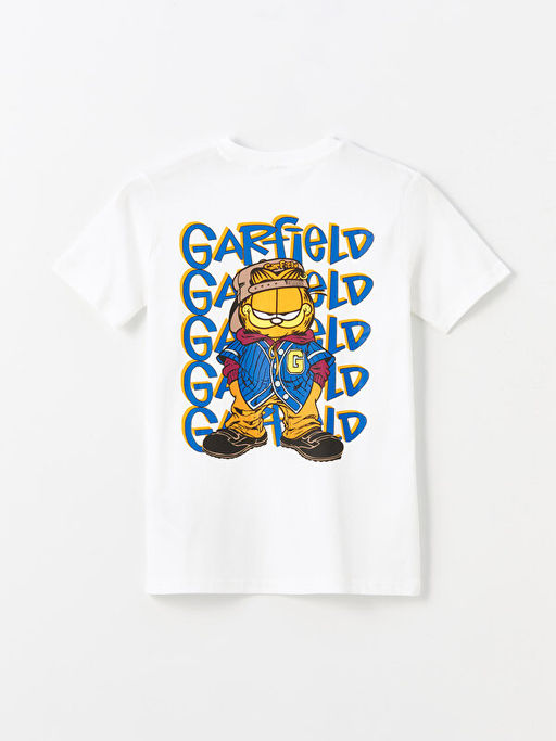 Bisiklet Yaka Garfield Bask?l? K?sa Kollu Erkek ?ocuk Ti??rt - Waikiki фото 2