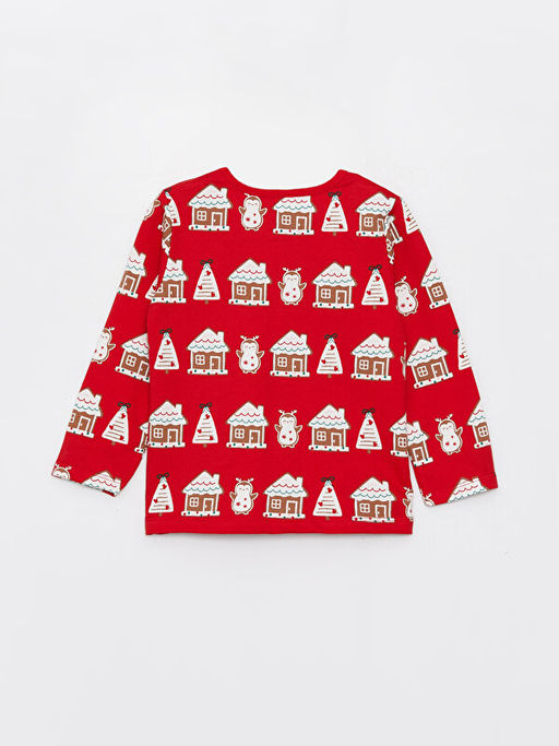 Bisiklet Yaka Uzun Kollu Y?lba?? Temal? K?z Bebek Pijama Tak?m? - Waikiki фото 3