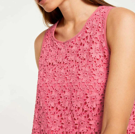 Топ, коралловый - Linea tesini фото 6