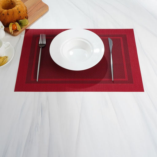 Цена за 2 шт. Салфетка сервировочная на стол Доляна «Окно», 45×30 см, красная