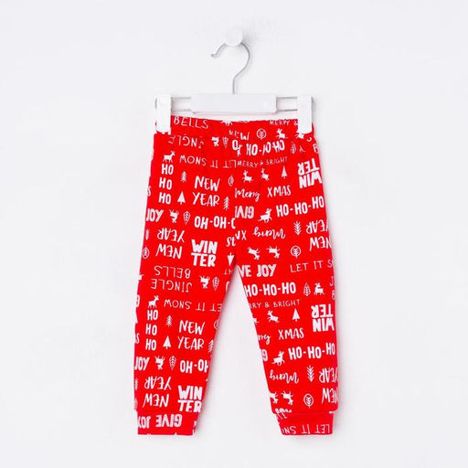 Штанишки Крошка Я Happy winter, рост 62-68 см, красный  фото 4