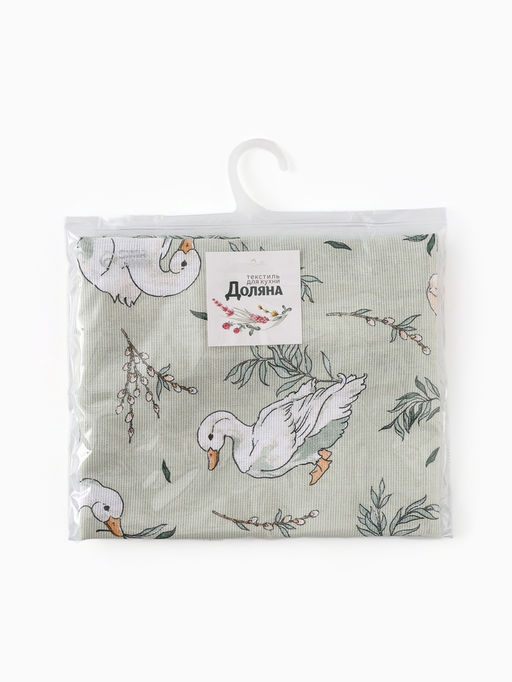 Фартук «Доляна» Divine day, зеленый, 60×70 см, 100% хлопок, рогожка 164 г/м²