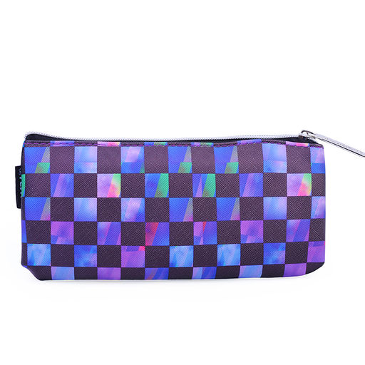 Пенал "Contemporary Mind" 21x8x3,5 см, треугольный для 45 предметов, на молнии, искусственная кожа до -40C с антивандальной фактурой, аппликация из искусственной кожи металлик, с подкладом